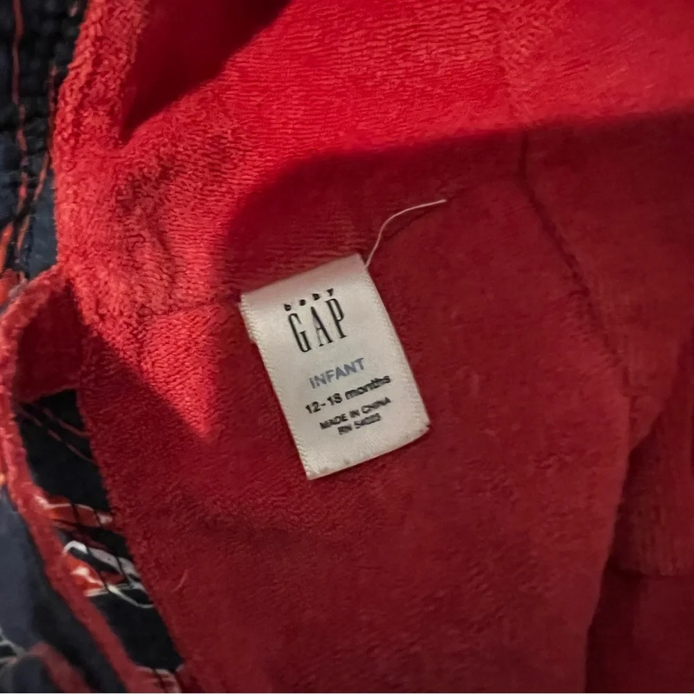 GAP Red and Blue Lobster Print Infant Bucket Hat 12-18 months